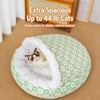 Covered Plush Pet Bed for Cats and Small Dogs