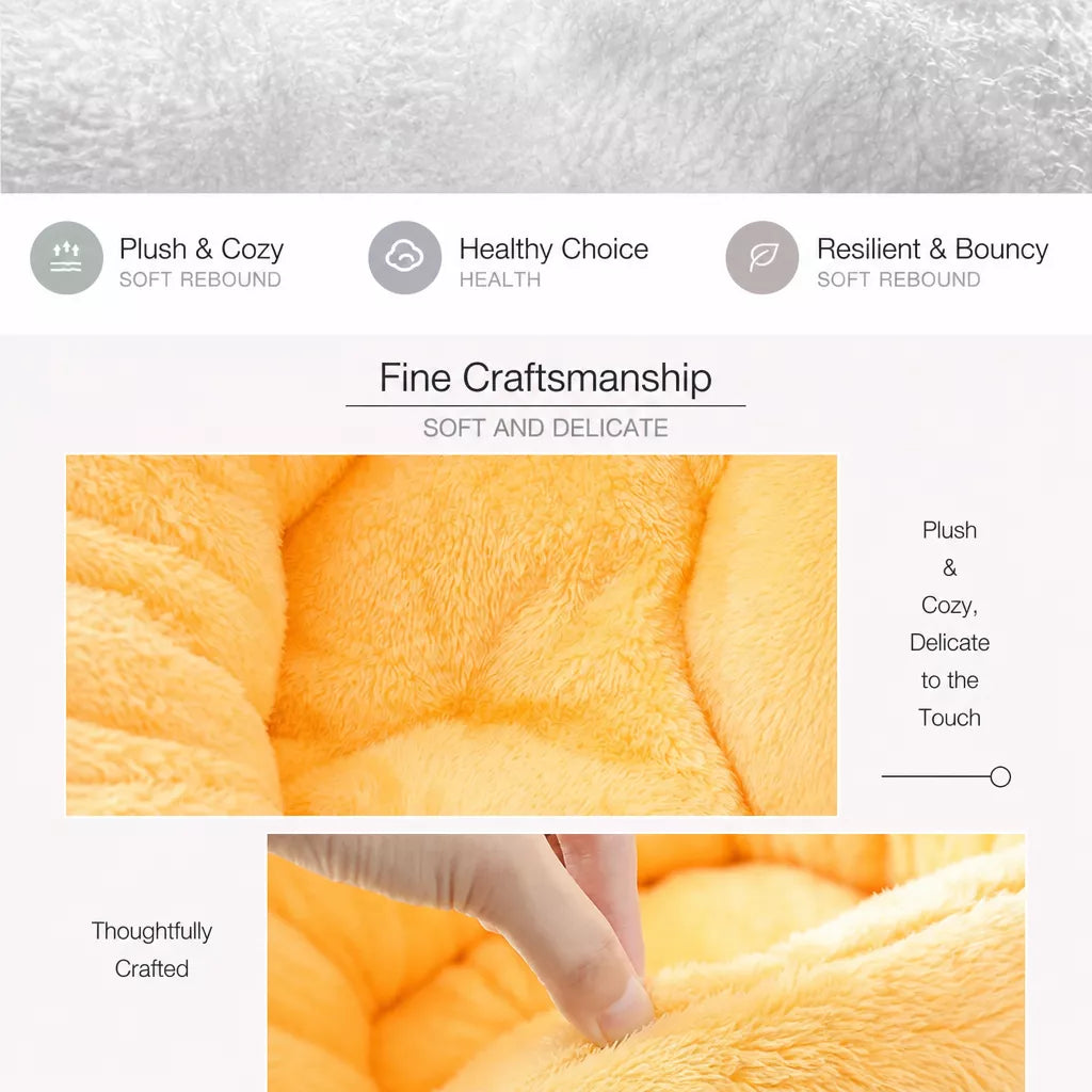 All-Season Plush Pet Bed for Cats and Small Dogs