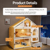 Multi-Level Roofed Cat Enclosure with Dedicated Litter Area