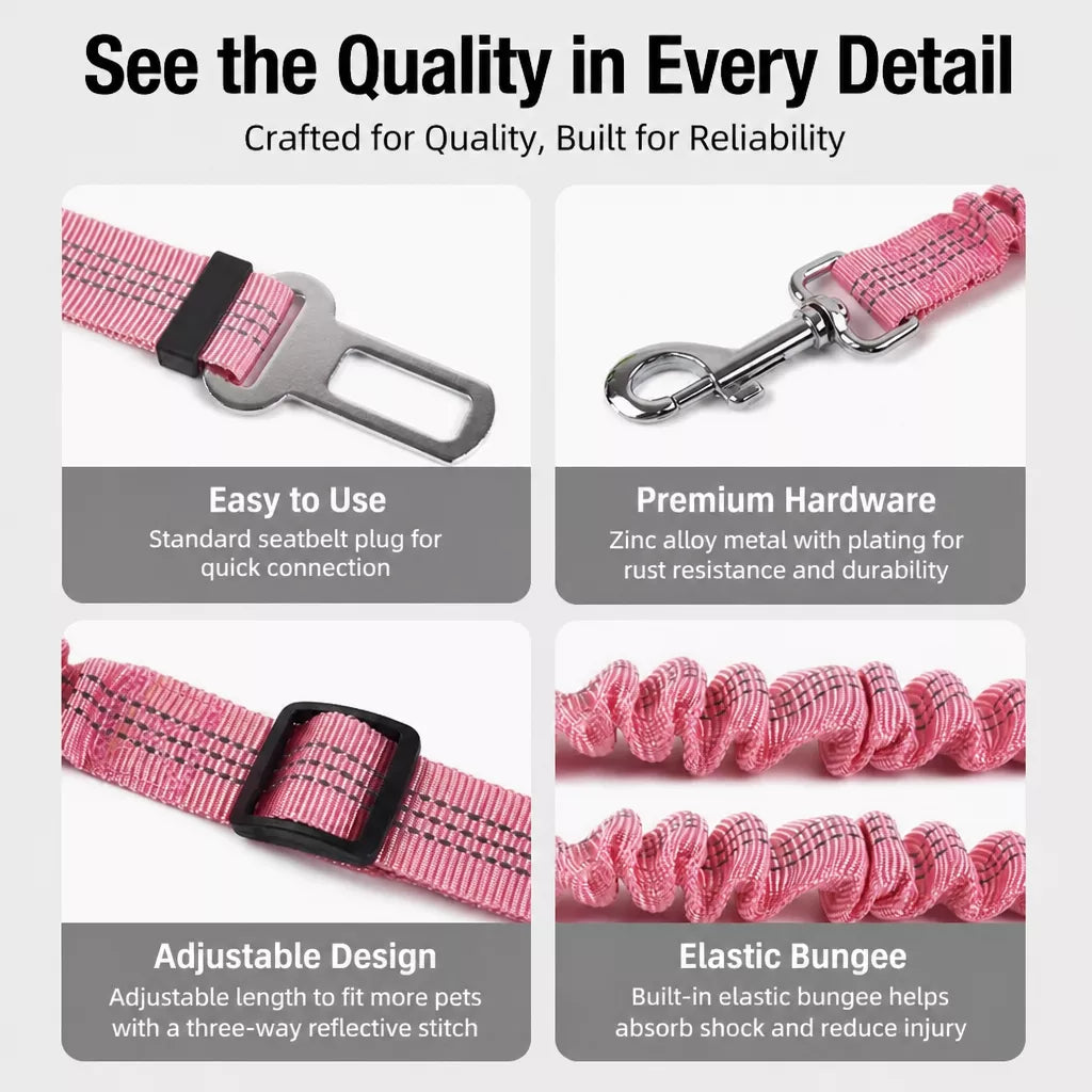 Pet Car Restraint Belt with Headrest Strap p-05439