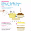 Portable Foldable Double Pet Bowl Set with Snack Tray