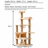Large Solid Wood Cat Tree with Space Pod, House & Lookout Platforms