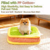 Color-Block Plush Pet Bed with Removable, Washable Design