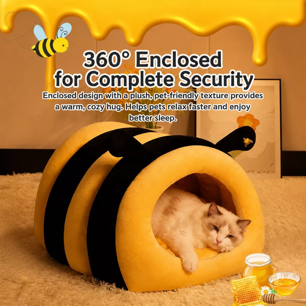 Enclosed Pet Bed Tent for Cats and Small Dogs