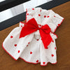 Cotton Bow Dress for Dogs and Cats