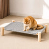 Elevated Pet Cot Bed with Scratching Surface
