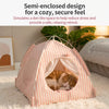 Indoor Pet Tent Bed with Reversible Double-Sided Cushion