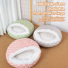 Covered Plush Pet Bed for Cats and Small Dogs