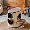 Sisal Barrel Cat Tower with Hideaways and Scratching Areas