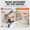 Foldable Pet Grooming Stand with Tie Strap for Bathing and Nail Care