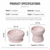 Cheese-Shaped Raised Ceramic Double Bowl Set for Cats and Dogs