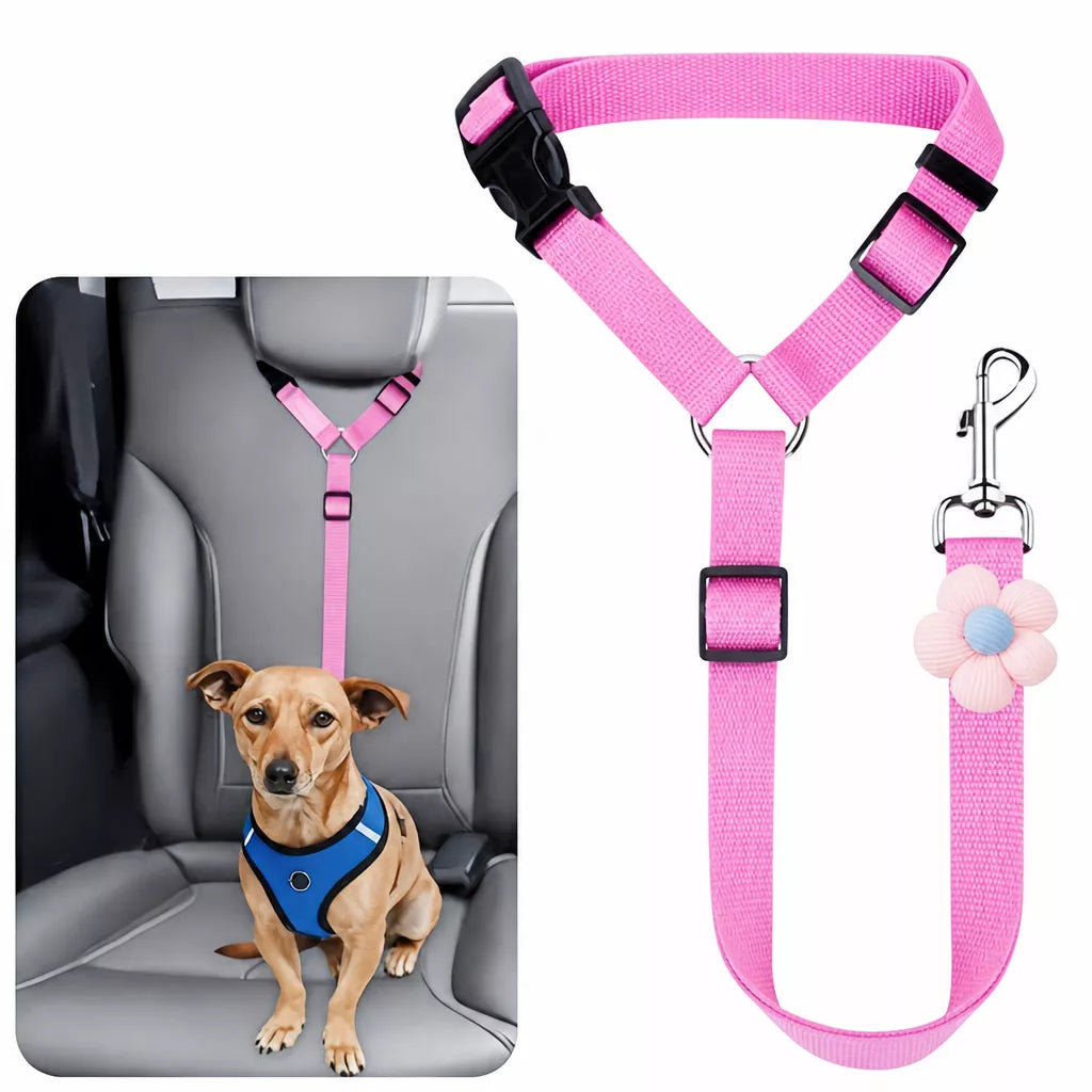 Reflective Retractable Pet Car Seat Belt Leash p-05442
