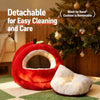 Covered Pet Tent Bed for Cats and Small Dogs