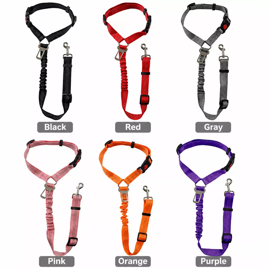 Pet Car Restraint Belt with Headrest Strap p-05439