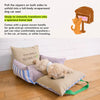 Car Pet Bed with Removable Washable Cover and Seat Belt Strap