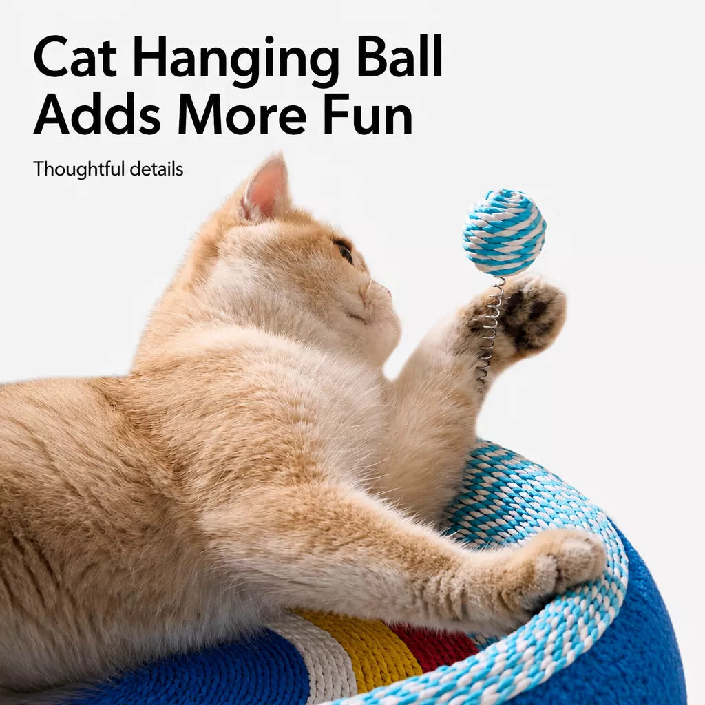 Cat Scratcher Bed with Integrated Lounge Nest