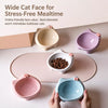 Ceramic Cat Bowl with Four-Leg Stand and Bow Tie