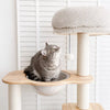 Rubberwood Cat Tree with Hideaway and Climbing Platforms