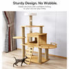 Cat Tree with Scratching Post and Enclosed Hideaway