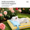 Striped Pet Beds with Pillow – Round, Long & Flat Styles