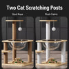 Solid Wood Cat Tree with Capsule Perch and Scratching Posts