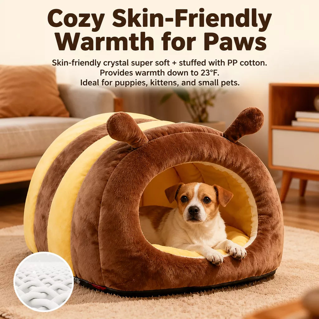 Enclosed Pet Bed Tent for Cats and Small Dogs