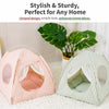 Indoor Pet Tent Bed with Reversible Double-Sided Cushion