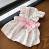 Cotton Bow Dress for Dogs and Cats