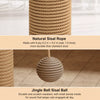 Vertical Sisal Cat Scratching Post with Integrated Climbing Features