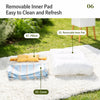 Striped Pet Beds with Pillow – Round, Long & Flat Styles