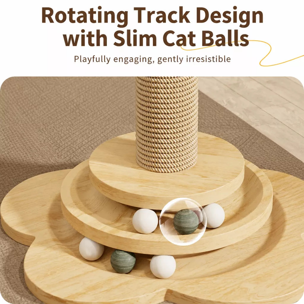 Vertical Sisal Cat Scratching Post with Climbing Structure