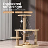 Solid Wood Cat Tree with Capsule Perch and Scratching Posts