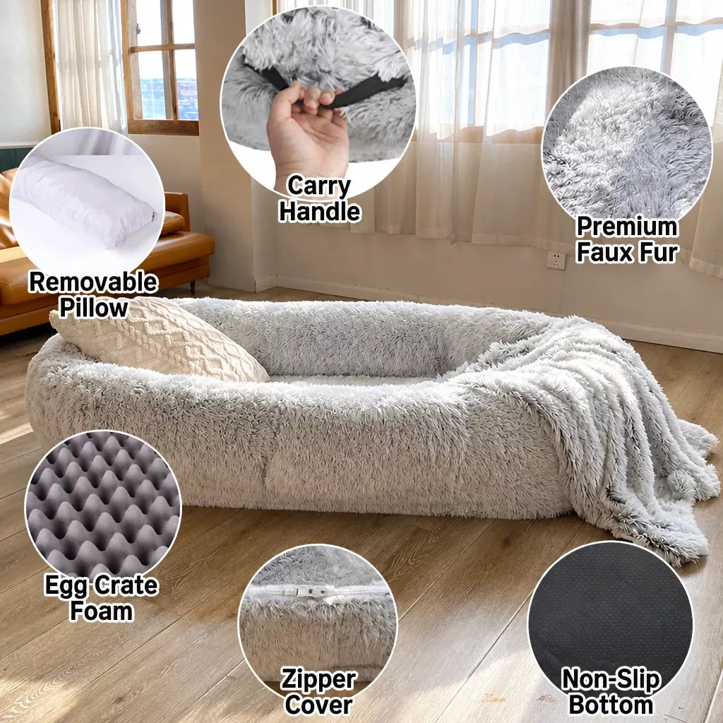 Extra-Large Washable Plush Pet Bed