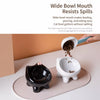 Ceramic Cat Bowl with Four-Leg Stand and Bow Tie