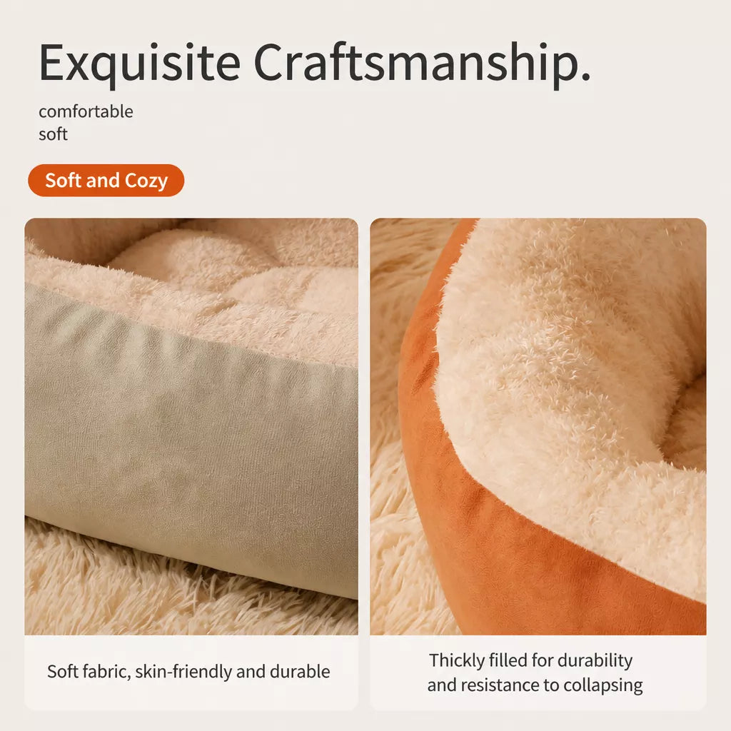 Removable-Washable Pet Bed for Dogs and Cats