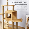 Cat Tree with Scratching Post and Enclosed Hideaway