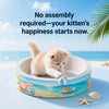White Corrugated Cardboard Cat Scratcher Lounge for Cats