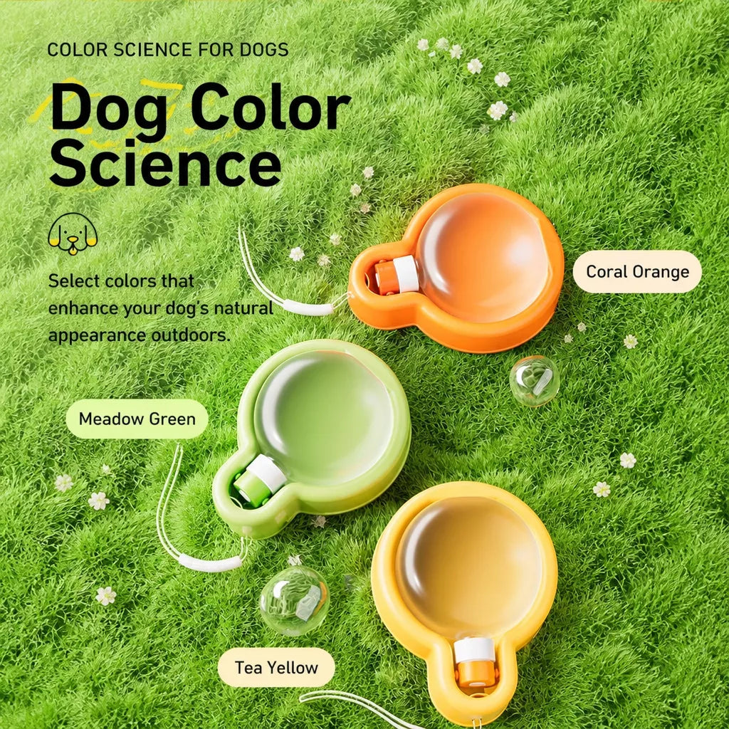 Portable Dog Water Bottle with Foldable Bowl