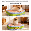 Color-Block Plush Pet Bed with Removable, Washable Design