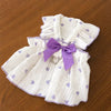 Cotton Bow Dress for Dogs and Cats