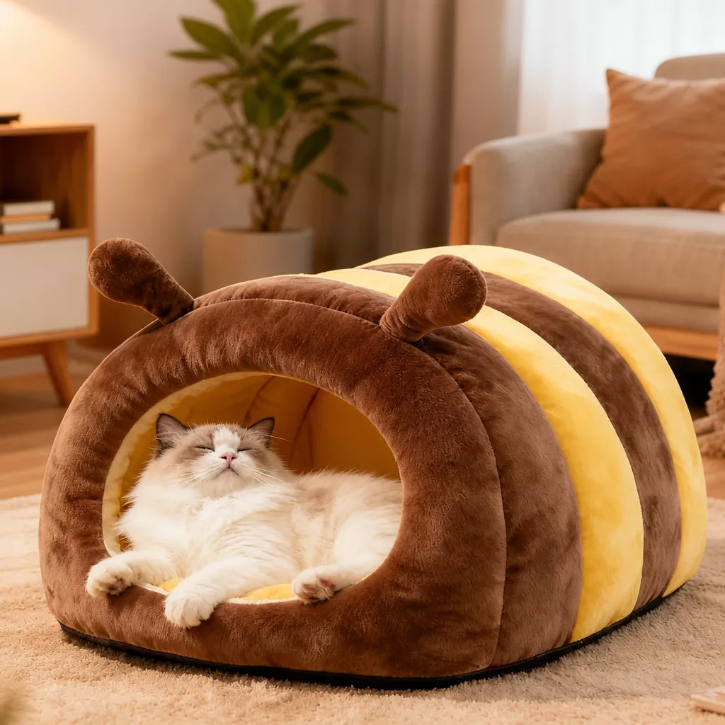 Enclosed Pet Bed Tent for Cats and Small Dogs