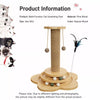 Vertical Sisal Cat Scratching Post with Integrated Climbing Features