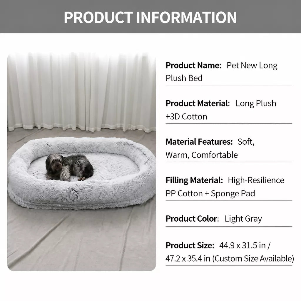 Extra-Large Washable Plush Pet Bed