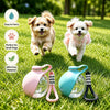 Portable Pet Water Bottle with Fold-Down Bowl and Strap