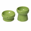 Cheese-Shaped Raised Ceramic Double Bowl Set for Cats and Dogs