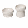 Cheese-Shaped Raised Ceramic Double Bowl Set for Cats and Dogs