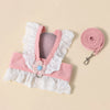 Lightweight Pet Harness Dress with Leash for Small Dogs and Cats