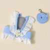 Lightweight Pet Harness Dress with Leash for Small Dogs and Cats