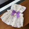 Cotton Bow Dress for Dogs and Cats