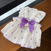 Cotton Bow Dress for Dogs and Cats